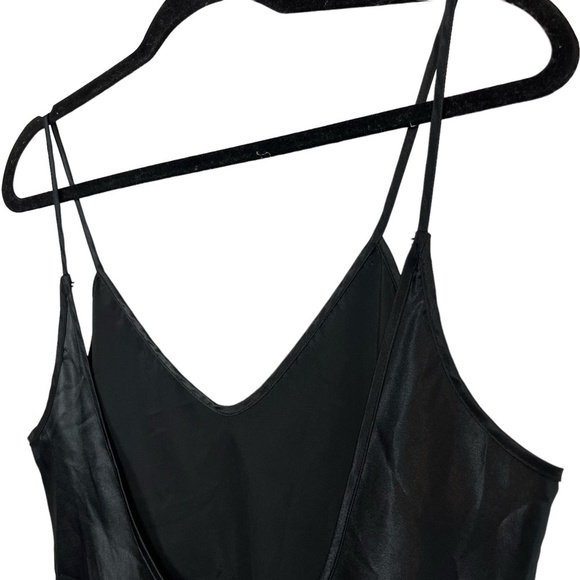 INTIMATE MOODS Satin Black VINTAGE Chemise Nighty Lingerie USA Made Slip sz M - Picture 13 of 16
